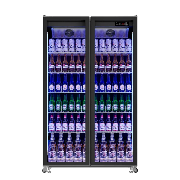 SLS-PFC02 Double-Door Commercial Refrigerated Demisting Beer Cooler