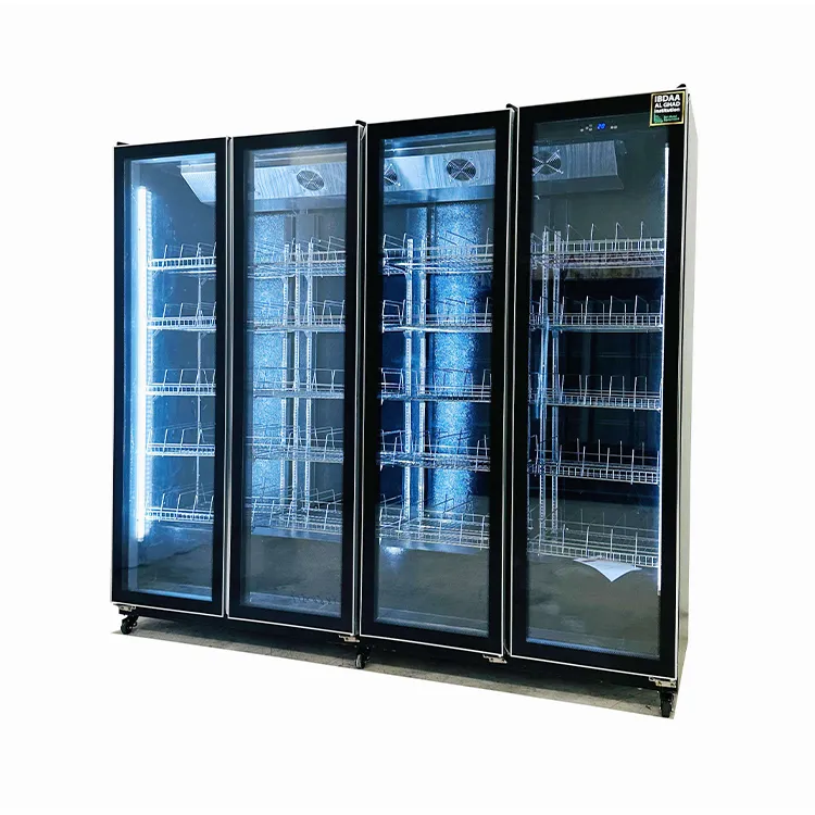 SLS-PFC04 Four-Doors Commercial Refrigerated Demisting Beer Cooler