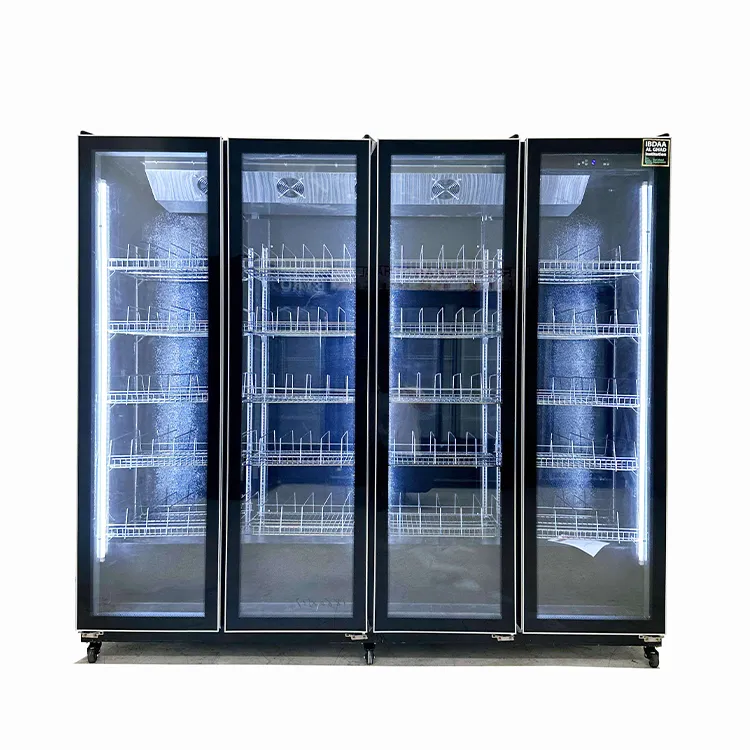 SLS-PFC04 Four-Doors Commercial Refrigerated Demisting Beer Cooler