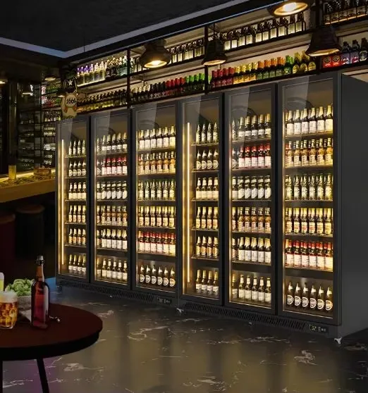 SLS-PFC04 Four-Doors Commercial Refrigerated Demisting Beer Cooler