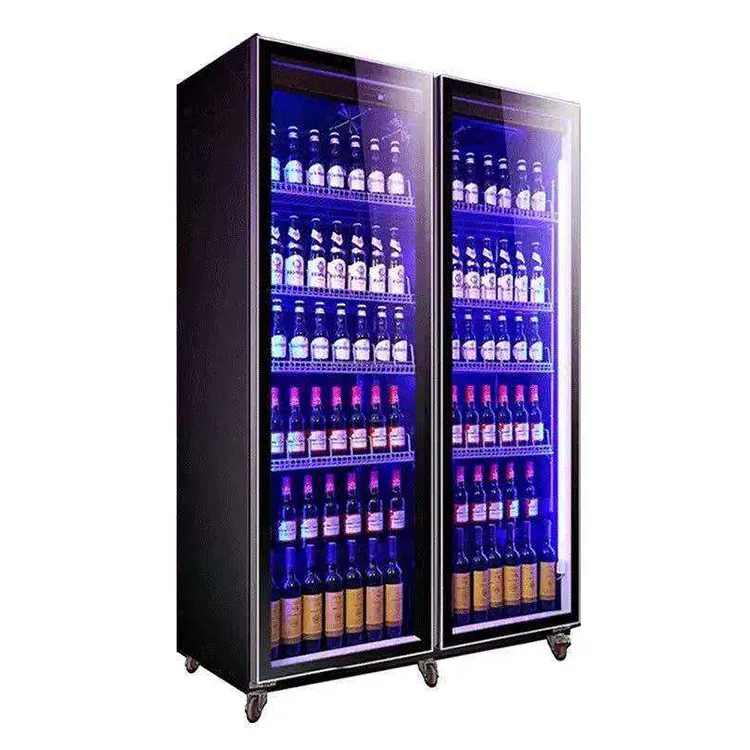 SLS-PFC02 Double-Door Commercial Refrigerated Demisting Beer Cooler