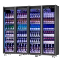 SLS-PFGC04 Four-Doors Commercial Refrigerated Demisting Beer Cooler