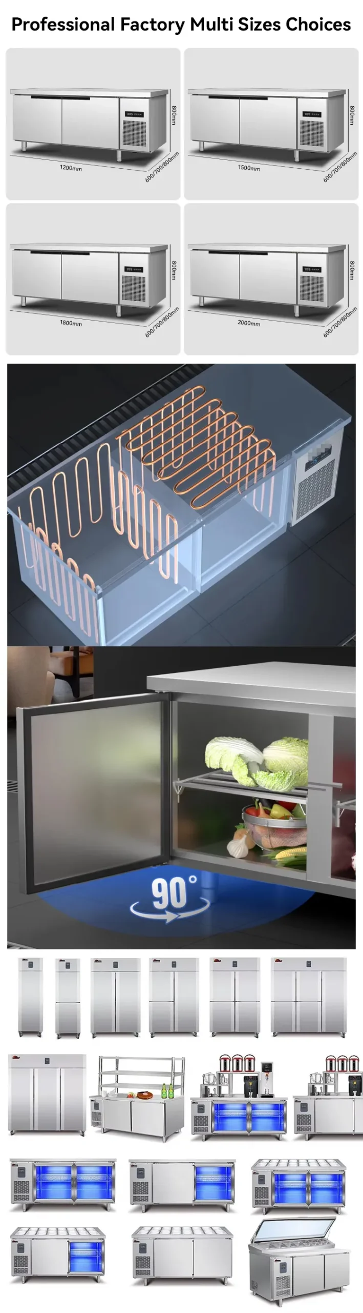 air-cooled refrigerated workbench